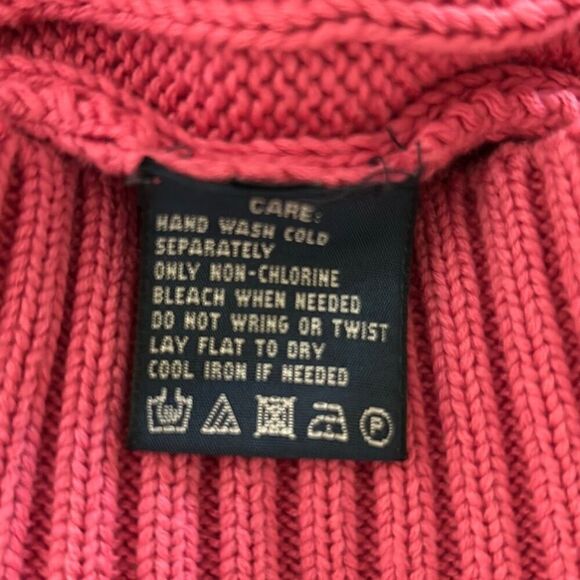 Ralph Lauren Hot Pink Cabled Sweater L - Picture 5 of 6
